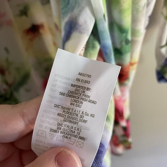 Susan Graver Women XL Bloom Floral Sheer Longline Open Front Mesh Cardigan - Picture 9 of 10